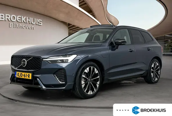 Facelift T6 Plug-in hybrid AWD Ultra Dark | Luchtvering | Trekhaak | Extra Getint Glas | PDC V+A en Camera | BLIS | Panoramadak | Keyless | Stoel + Stuurverwarming | 20inch LM
