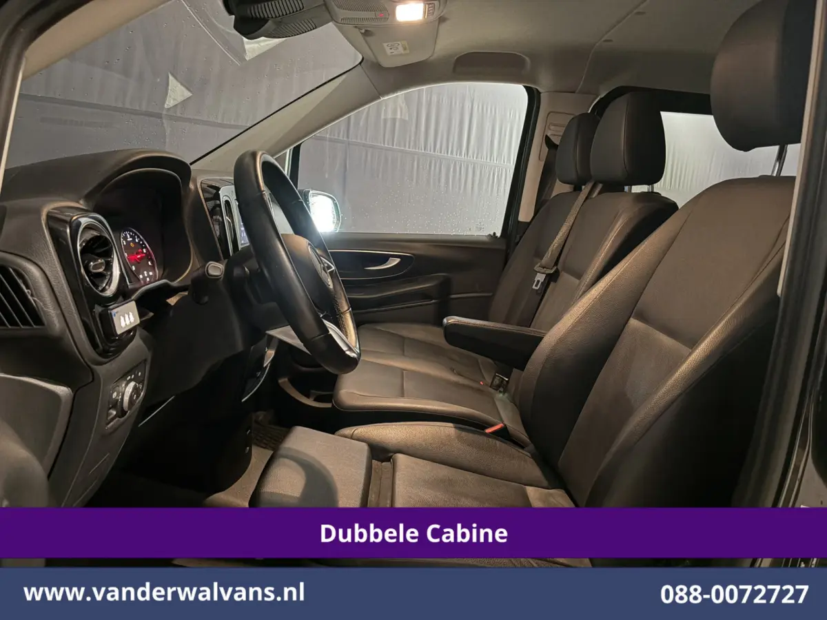 116 CDI 164pk 9G-Tronic Automaat L3H1 Dubbele Cabine Euro6 Airco | 6-Zits | 2x zijdeur | Camera Adaptieve Cruisecontrol, LM Velgen, Stoelverwarming, Leder, 2500kg Trekhaak, Parkeersensoren