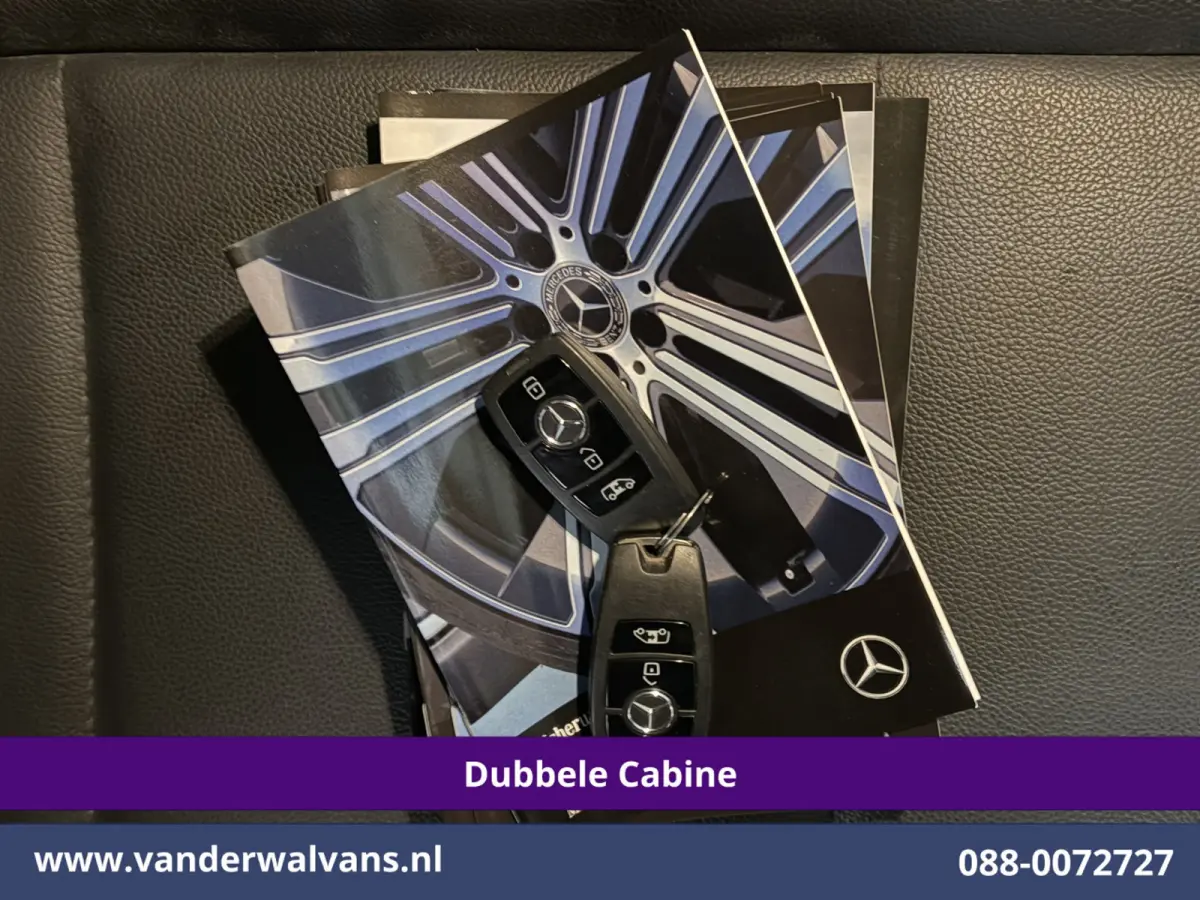 116 CDI 164pk 9G-Tronic Automaat L3H1 Dubbele Cabine Euro6 Airco | 6-Zits | 2x zijdeur | Camera Adaptieve Cruisecontrol, LM Velgen, Stoelverwarming, Leder, 2500kg Trekhaak, Parkeersensoren