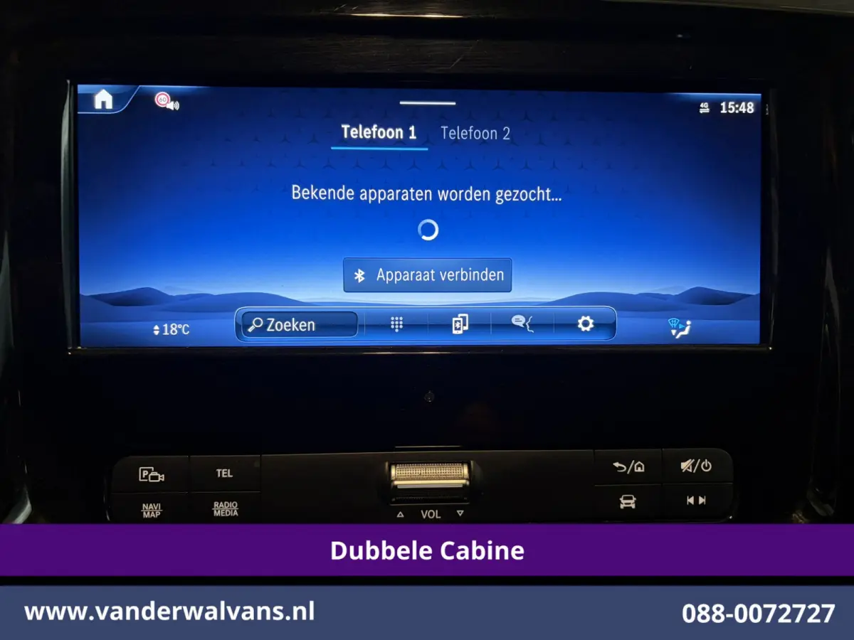 116 CDI 164pk 9G-Tronic Automaat L3H1 Dubbele Cabine Euro6 Airco | 6-Zits | 2x zijdeur | Camera Adaptieve Cruisecontrol, LM Velgen, Stoelverwarming, Leder, 2500kg Trekhaak, Parkeersensoren