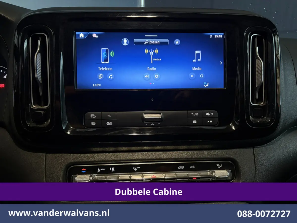 116 CDI 164pk 9G-Tronic Automaat L3H1 Dubbele Cabine Euro6 Airco | 6-Zits | 2x zijdeur | Camera Adaptieve Cruisecontrol, LM Velgen, Stoelverwarming, Leder, 2500kg Trekhaak, Parkeersensoren