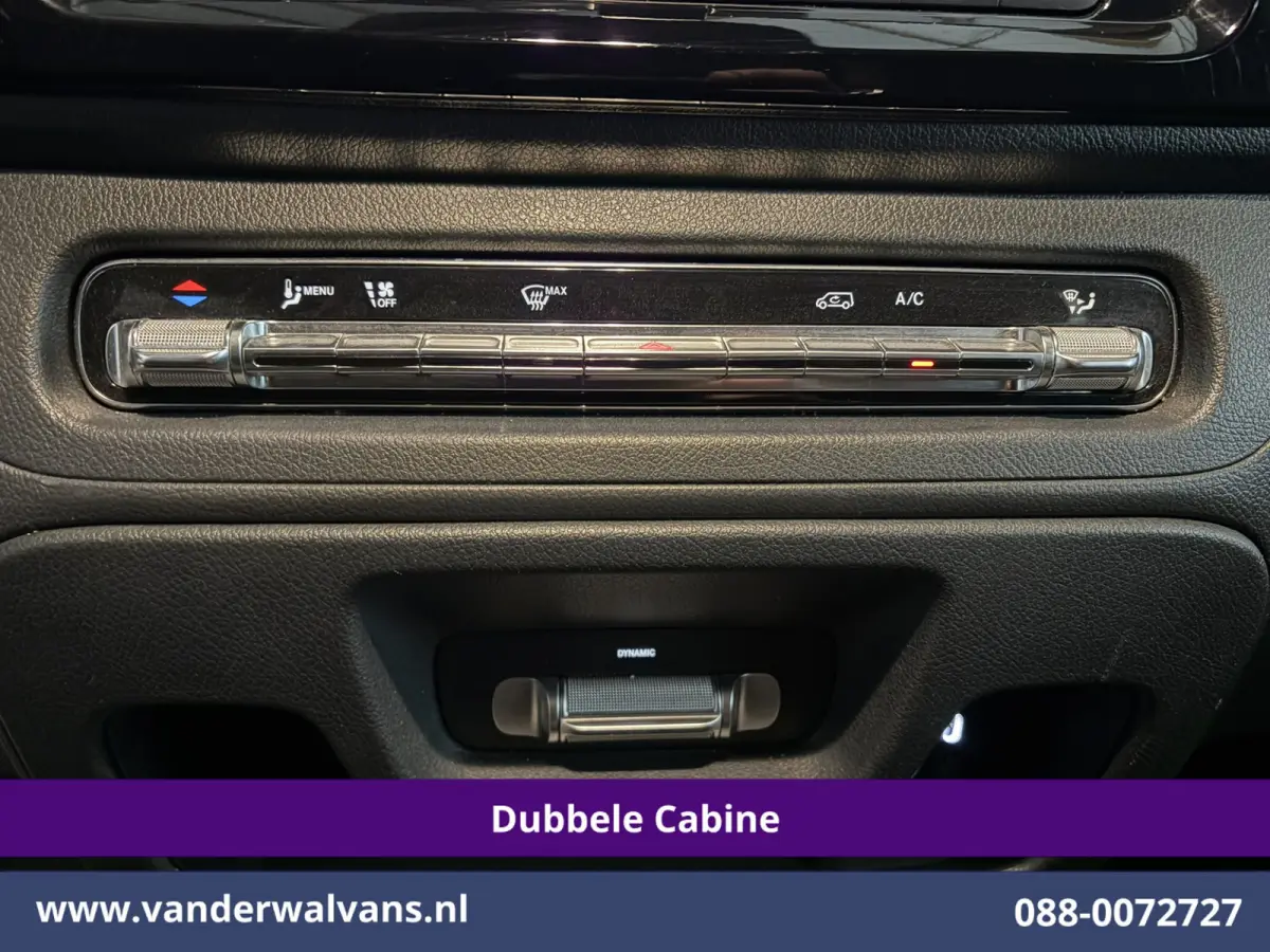 116 CDI 164pk 9G-Tronic Automaat L3H1 Dubbele Cabine Euro6 Airco | 6-Zits | 2x zijdeur | Camera Adaptieve Cruisecontrol, LM Velgen, Stoelverwarming, Leder, 2500kg Trekhaak, Parkeersensoren