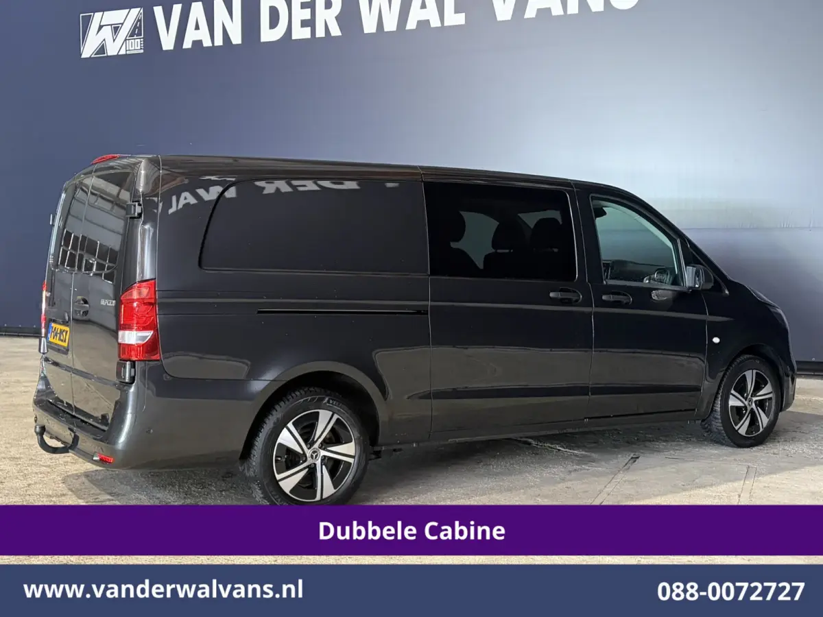 116 CDI 164pk 9G-Tronic Automaat L3H1 Dubbele Cabine Euro6 Airco | 6-Zits | 2x zijdeur | Camera Adaptieve Cruisecontrol, LM Velgen, Stoelverwarming, Leder, 2500kg Trekhaak, Parkeersensoren