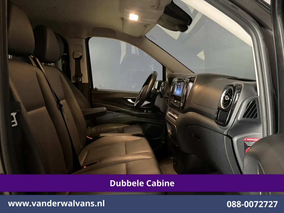 116 CDI 164pk 9G-Tronic Automaat L3H1 Dubbele Cabine Euro6 Airco | 6-Zits | 2x zijdeur | Camera Adaptieve Cruisecontrol, LM Velgen, Stoelverwarming, Leder, 2500kg Trekhaak, Parkeersensoren