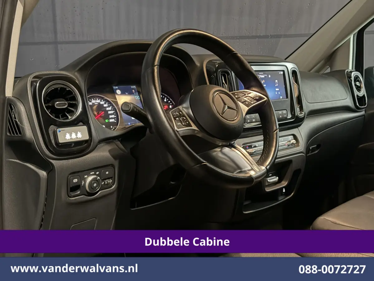 116 CDI 164pk 9G-Tronic Automaat L3H1 Dubbele Cabine Euro6 Airco | 6-Zits | 2x zijdeur | Camera Adaptieve Cruisecontrol, LM Velgen, Stoelverwarming, Leder, 2500kg Trekhaak, Parkeersensoren