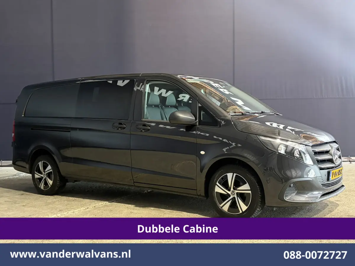 116 CDI 164pk 9G-Tronic Automaat L3H1 Dubbele Cabine Euro6 Airco | 6-Zits | 2x zijdeur | Camera Adaptieve Cruisecontrol, LM Velgen, Stoelverwarming, Leder, 2500kg Trekhaak, Parkeersensoren