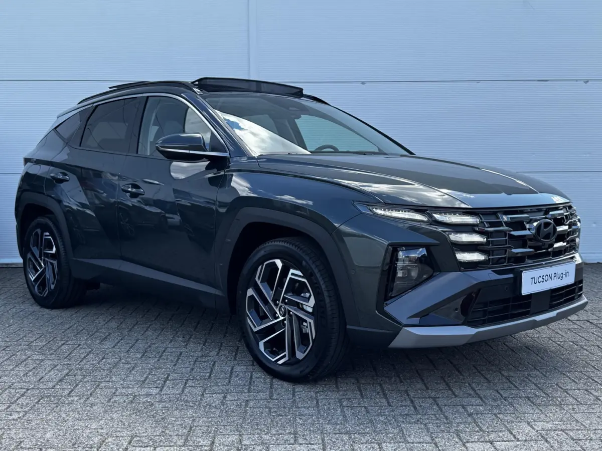 1.6 T-GDI PHEV Premium Sky/ €6.000,- Voordeel / Modeljaar 2026 / Direct beschikbaar / Rijklaarprijs / 19-inch lichtmetalen velgen | Cypress Green | elektrisch glazen panorama-dak | Apple C