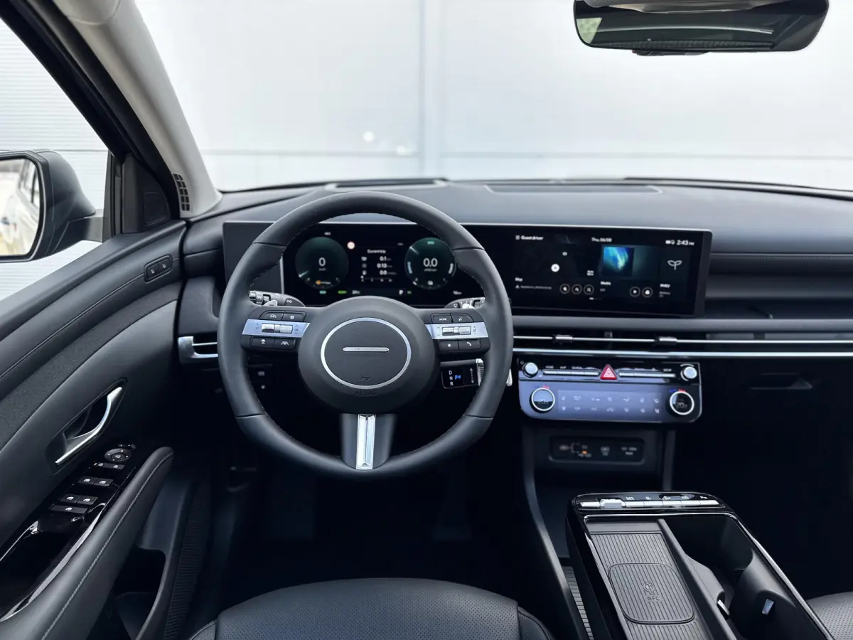 1.6 T-GDI PHEV Premium Sky/ €6.000,- Voordeel / Modeljaar 2026 / Direct beschikbaar / Rijklaarprijs / 19-inch lichtmetalen velgen | Cypress Green | elektrisch glazen panorama-dak | Apple C