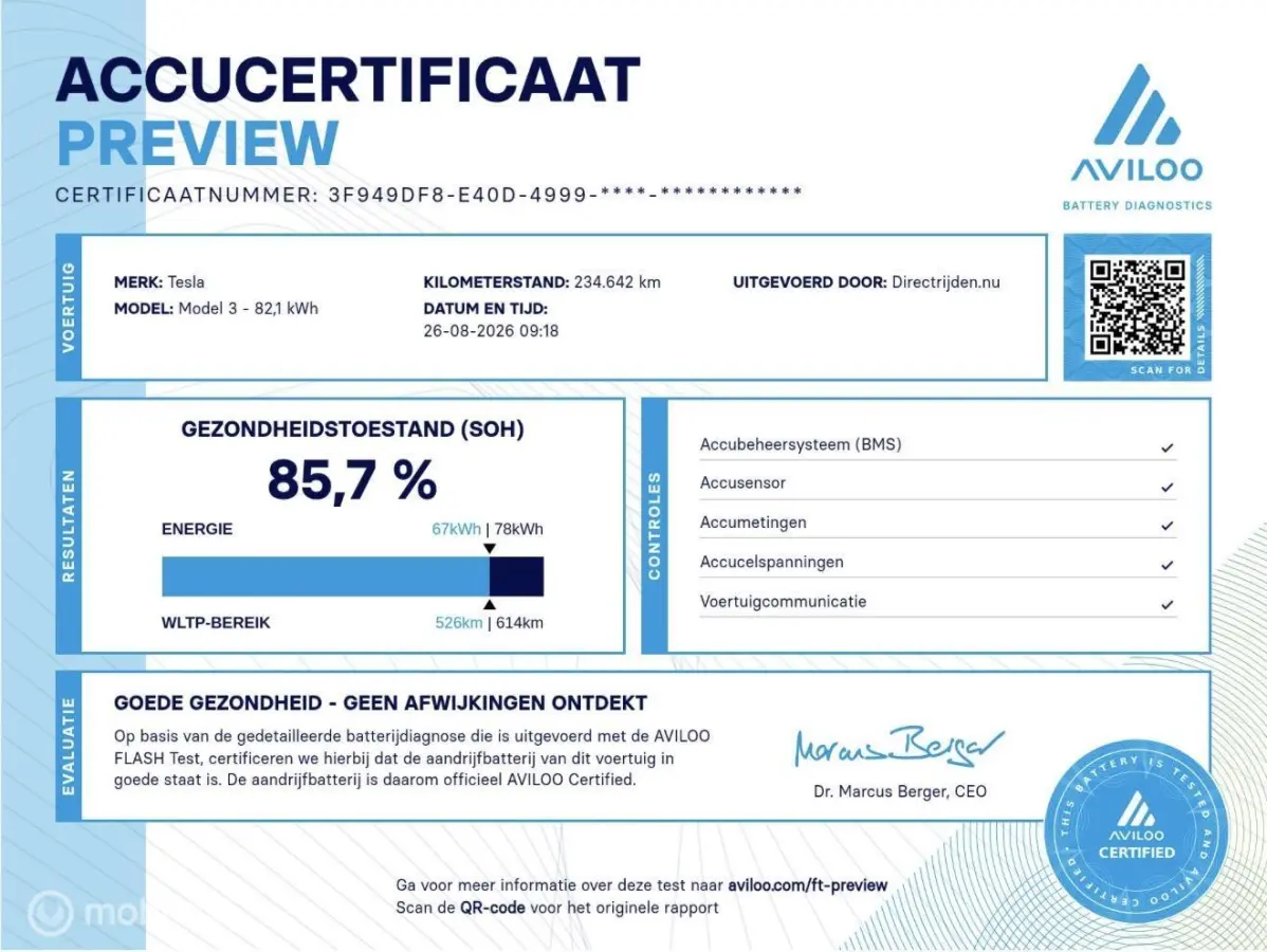 Performance AWD 75 kWh Facelift 2021 - SOH 86%
