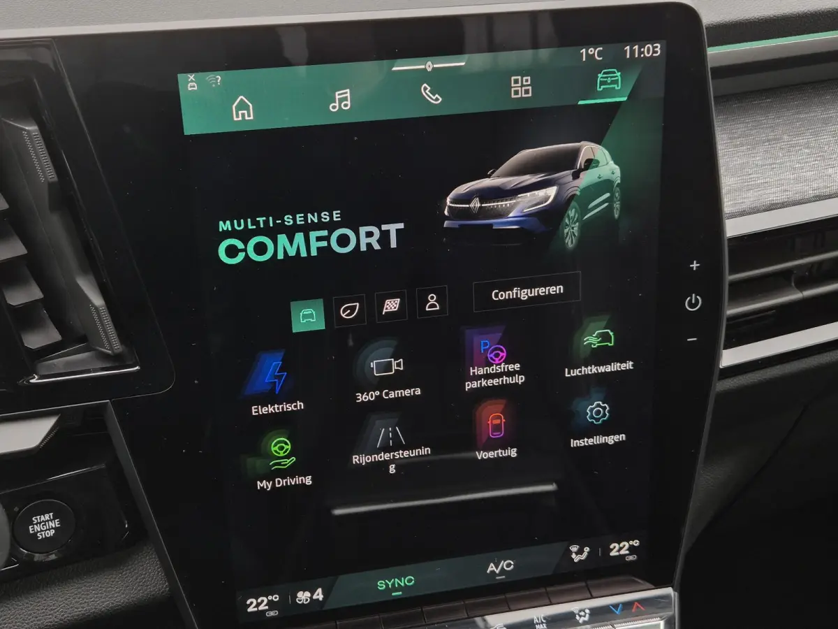 1.2 E-Tech full hybrid 200 techno / Panoramadak / Fabrieksgarantie tot 04-2028 / Trekgewicht 1500 kg / Pack Look / Rondomzicht camera / Apple Carplay Android Auto / Adaptief cruise control /
