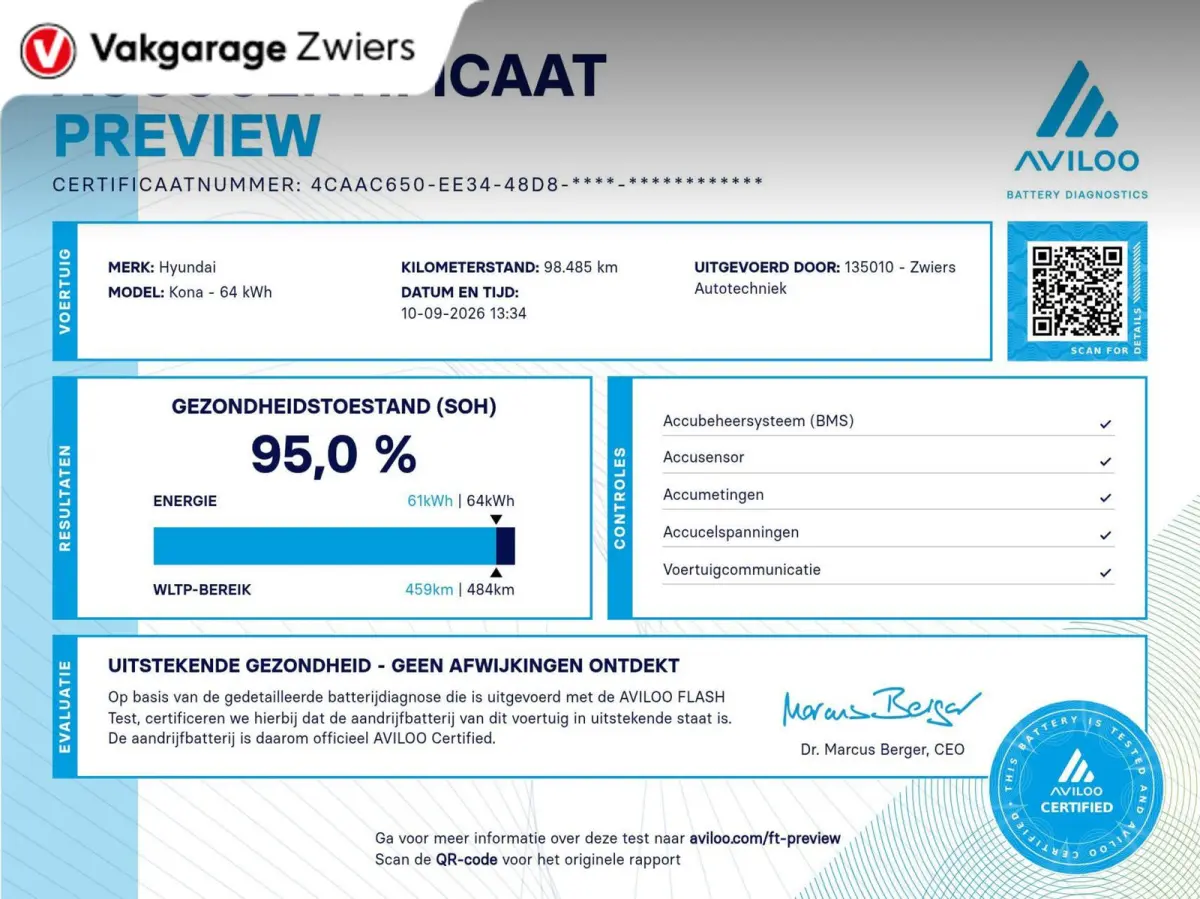 EV Premium 64 kWh|SOH 95% |Warmtepomp | Navi| Head Up|Stoel/Stuurwielverwaming