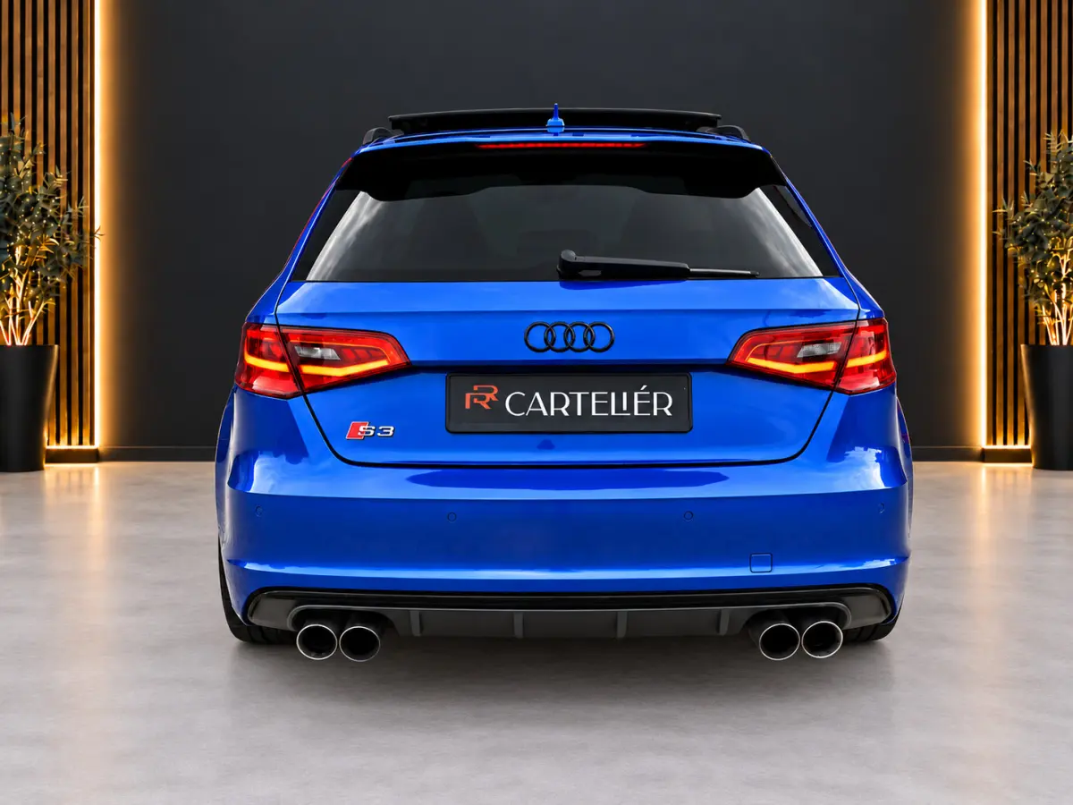 2.0 TFSI S3 Quattro Sepang Blue | RS Seats | Pano | B&O"| Nappa Leder | Armytrix | Rotor 19'' | Camera | Cruise | Led | Stoelverwarming | Navi | Armytrix | Afgevlakt Stuur | F1 Flippers | Li