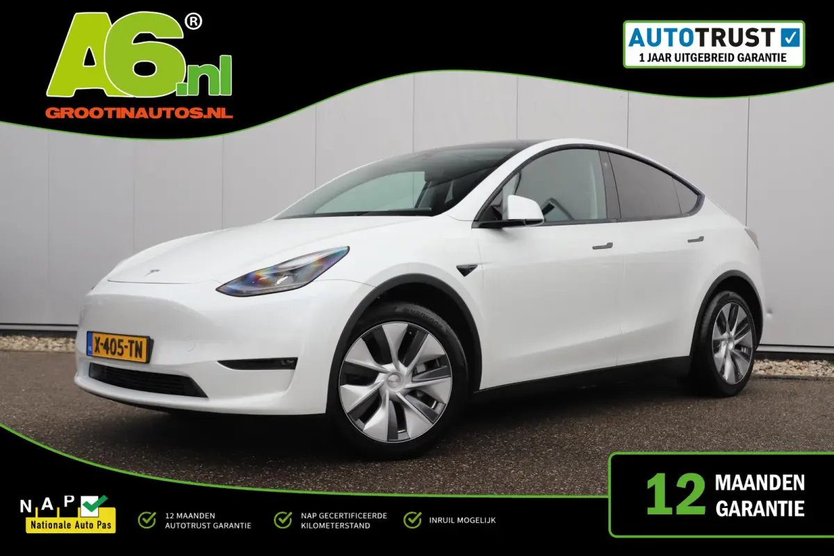 Long Range AWD 75 kWh Afneembare Trekhaak Panoramadak Full Self Driving 3 Lederen Bekleding