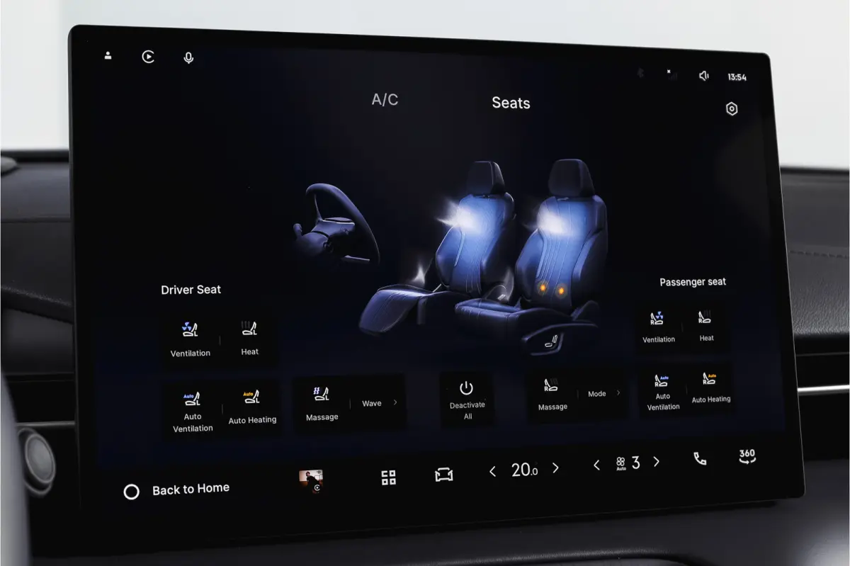 Max+ 68 kWh | S/K-Panodak | 360 Camera | V2L | Warmtepomp | HUD | Stoelverwarming & verkoeling | Massagestoelen+Memory | Elek. klep | Flyme | LM 19" | 2335