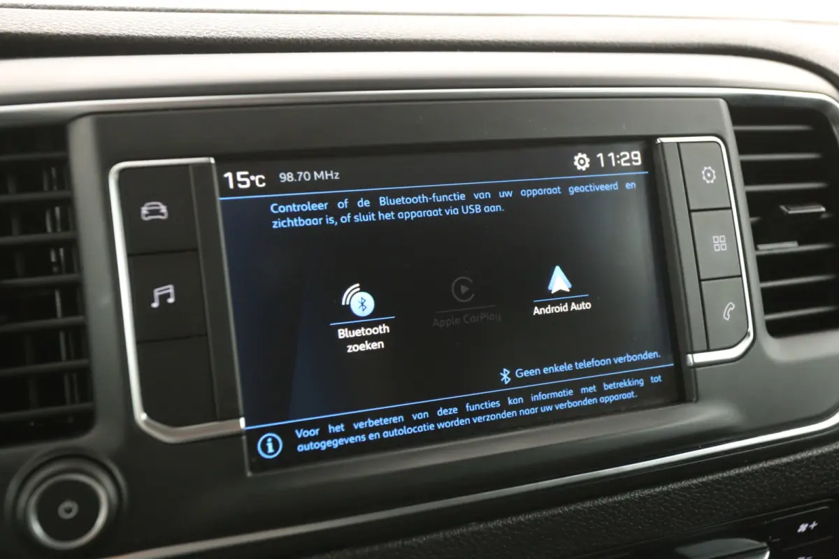Peugeot Expert 2.0 BlueHDI L3H1 | Marge | Automaat | Clima | Cruise | Camera | 3 Zits | Carplay | 2xSchuifdeur | Parkeersens.