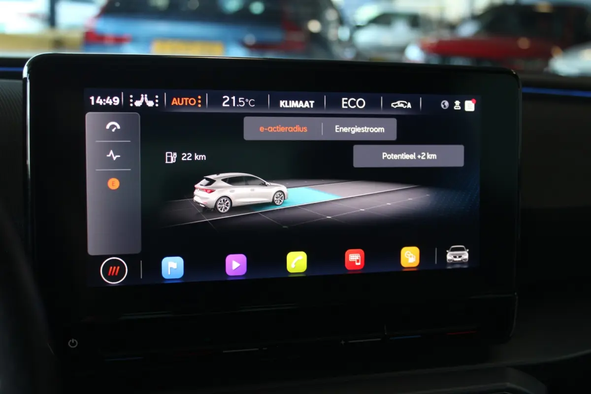1.4 TSI eHybrid PHEV FR SOH 92% | Trekhaak | Camera | Eibach | Adapt. Cruise | Carplay | Navi | Bluetooth | 19" LMV | PDC V+A