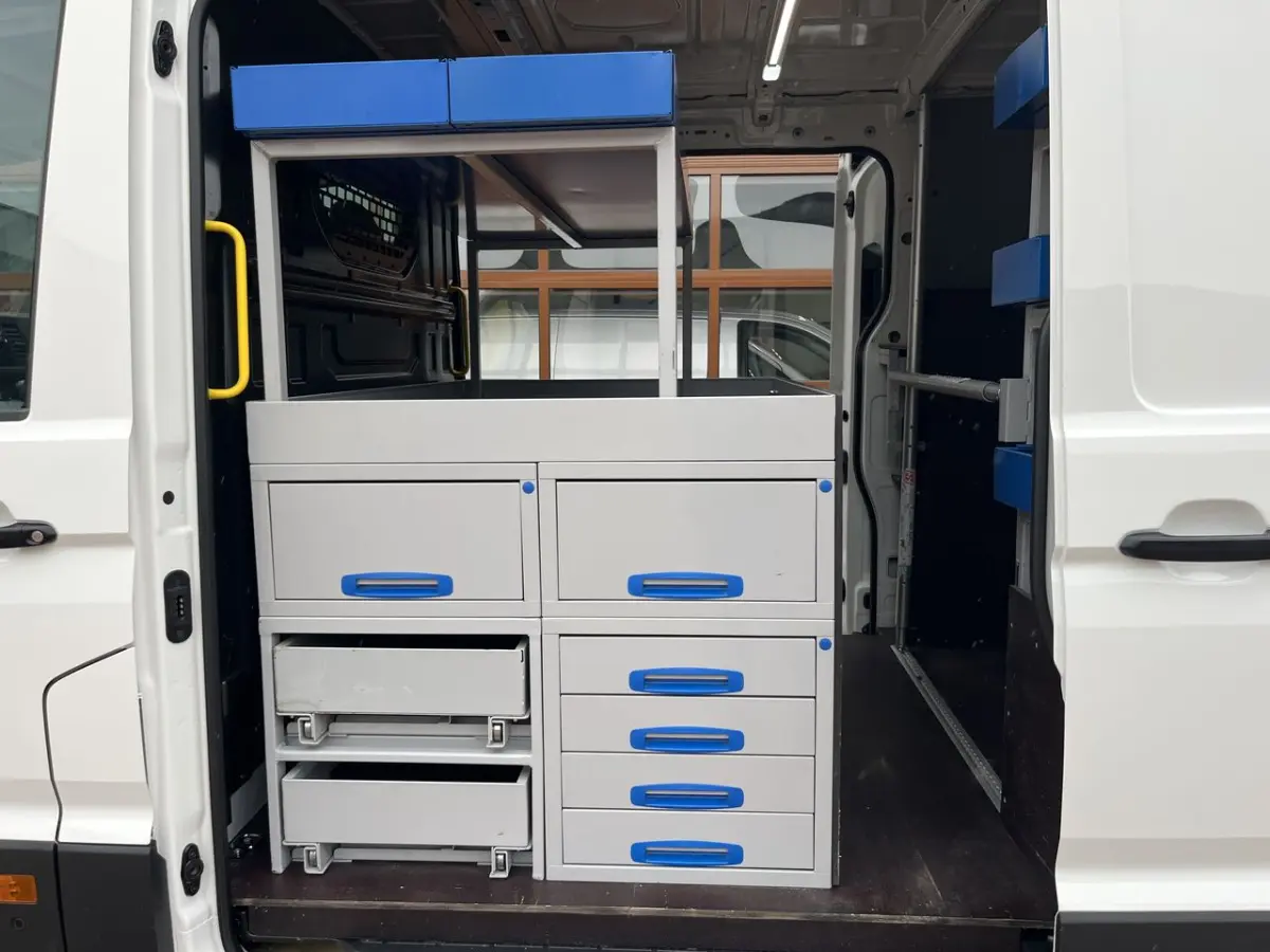 35 2.0 TDI 141pk E6 L3 Comfortline Lease €422 p/m, Airco, Carplay, Navi, PDC, Bedrijfsinrichting, 2x Schuifdeur. Volledig onderhoudshistorie aanwezig