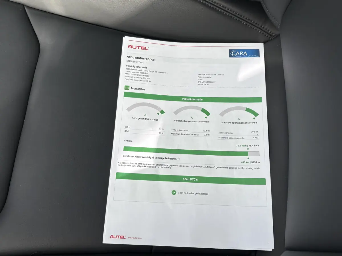 Long Range AWD 75 kWh VAN: 38.900,- VOOR: 35.877,- UW HERFSTVOORDEEL: 3.023,-|SOH 92%| ORIGINEEL NED. NAP| 1STE EIGENAAR!| FABRIEKSGARANTIE OP ACCU & AANDRIJFLIJN TOT 2031 OF 192.000 KM| BTW