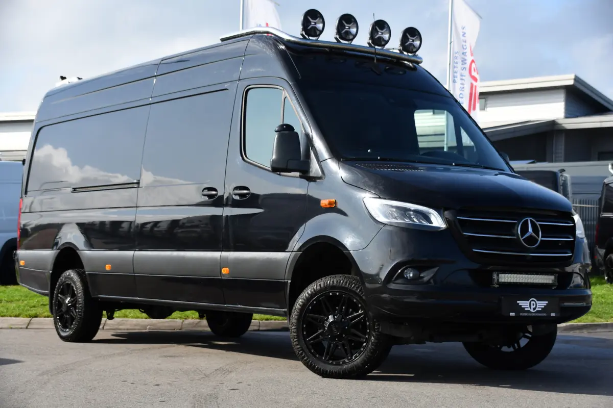 319 V6 3.0 CDI L3H2 Black Edition FULL OPTIONS! Cruise, 360 Camera, Carplay, 10,5 Mbux, 190pk, 2 x Schuifdeur, Sper, LED, Leder, Stoelverwarming, Standkachel, Trekhaak, Uniek!