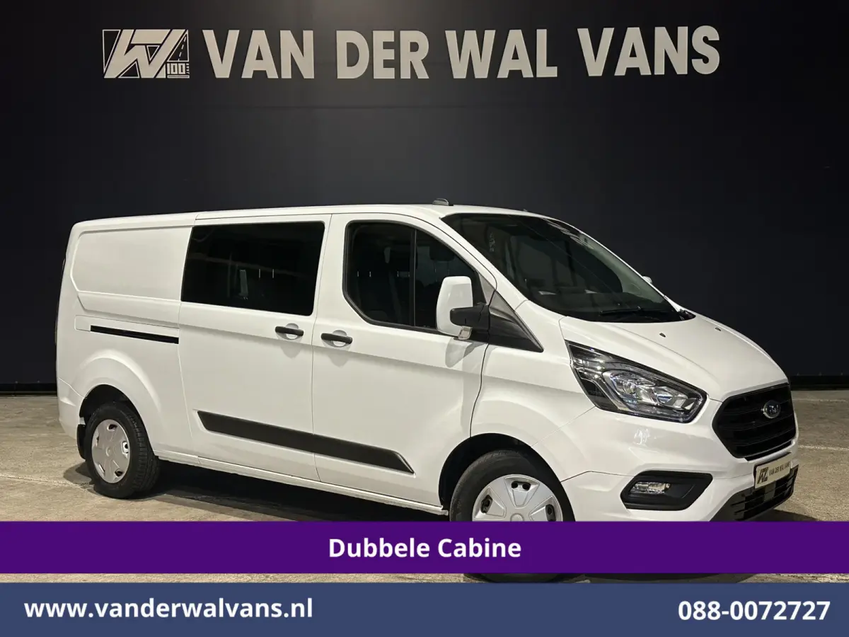 2.0 TDCI 131pk Automaat L2H1 Dubbele Cabine Euro6 Airco | 6-Zits | Camera | Navigatie | LED | Apple Carplay Adaptieve Cruisecontrol, Android Auto, Trekhaak, Verwarmde Voorruit, Parkeersensor