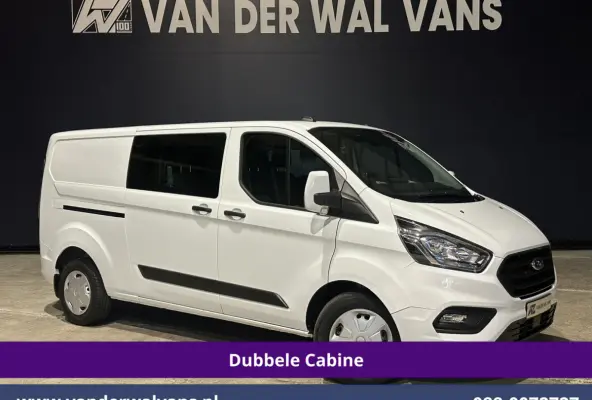 2.0 TDCI 131pk Automaat L2H1 Dubbele Cabine Euro6 Airco | 6-Zits | Camera | Navigatie | LED | Apple Carplay Adaptieve Cruisecontrol, Android Auto, Trekhaak, Verwarmde Voorruit, Parkeersensor