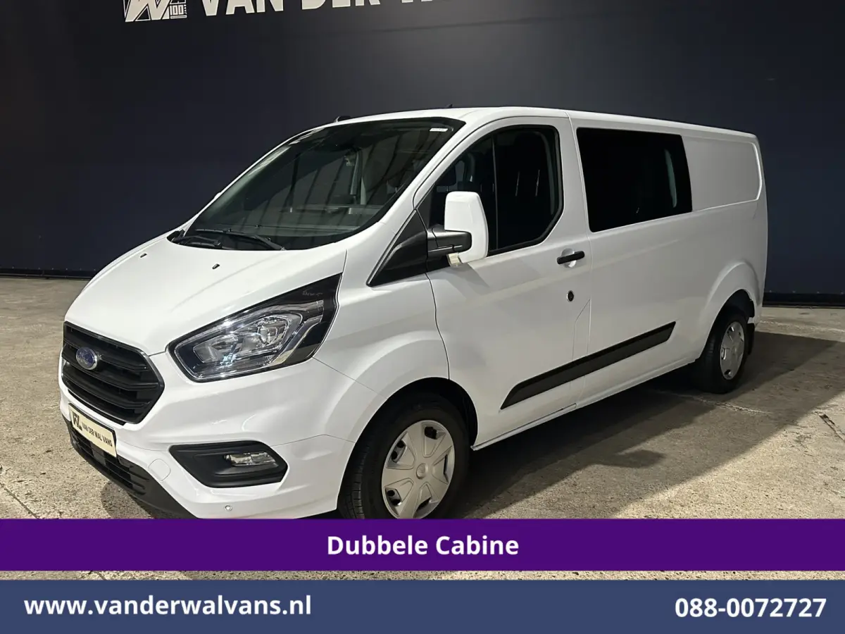 2.0 TDCI 131pk Automaat L2H1 Dubbele Cabine Euro6 Airco | 6-Zits | Camera | Navigatie | LED | Apple Carplay Adaptieve Cruisecontrol, Android Auto, Trekhaak, Verwarmde Voorruit, Parkeersensor