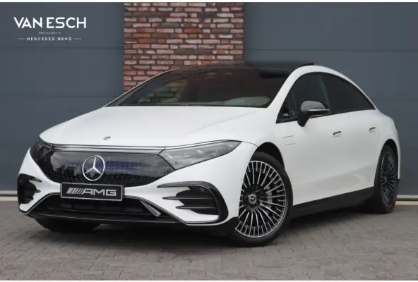 500 4MATIC AMG Line 108 kWh | Luchtvering | Distronic+ | Hyperscreen | Achterasbesturing | Nekverwarming | Stoelventilatie | Massage | MBUX Tablet | Burmester | Vlakkenverwarming |