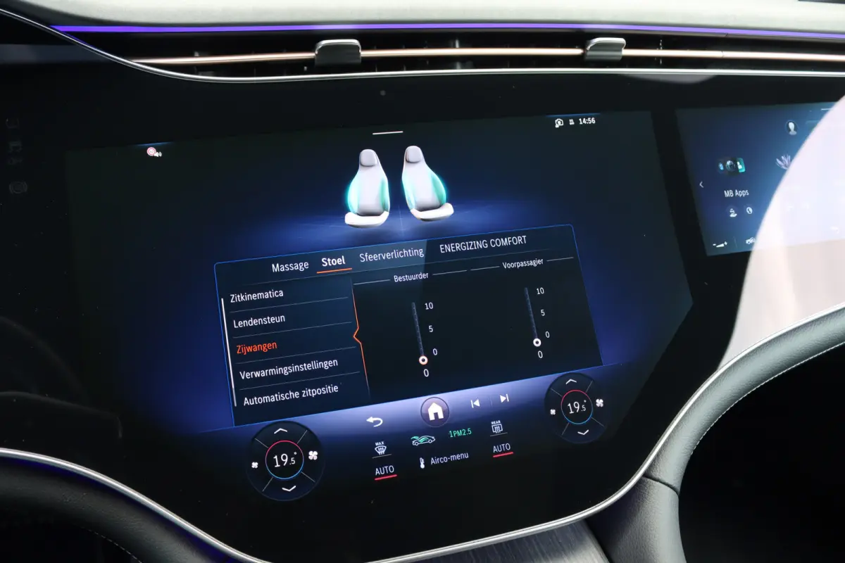 500 4MATIC AMG Line 108 kWh | Luchtvering | Distronic+ | Hyperscreen | Achterasbesturing | Nekverwarming | Stoelventilatie | Massage | MBUX Tablet | Burmester | Vlakkenverwarming |