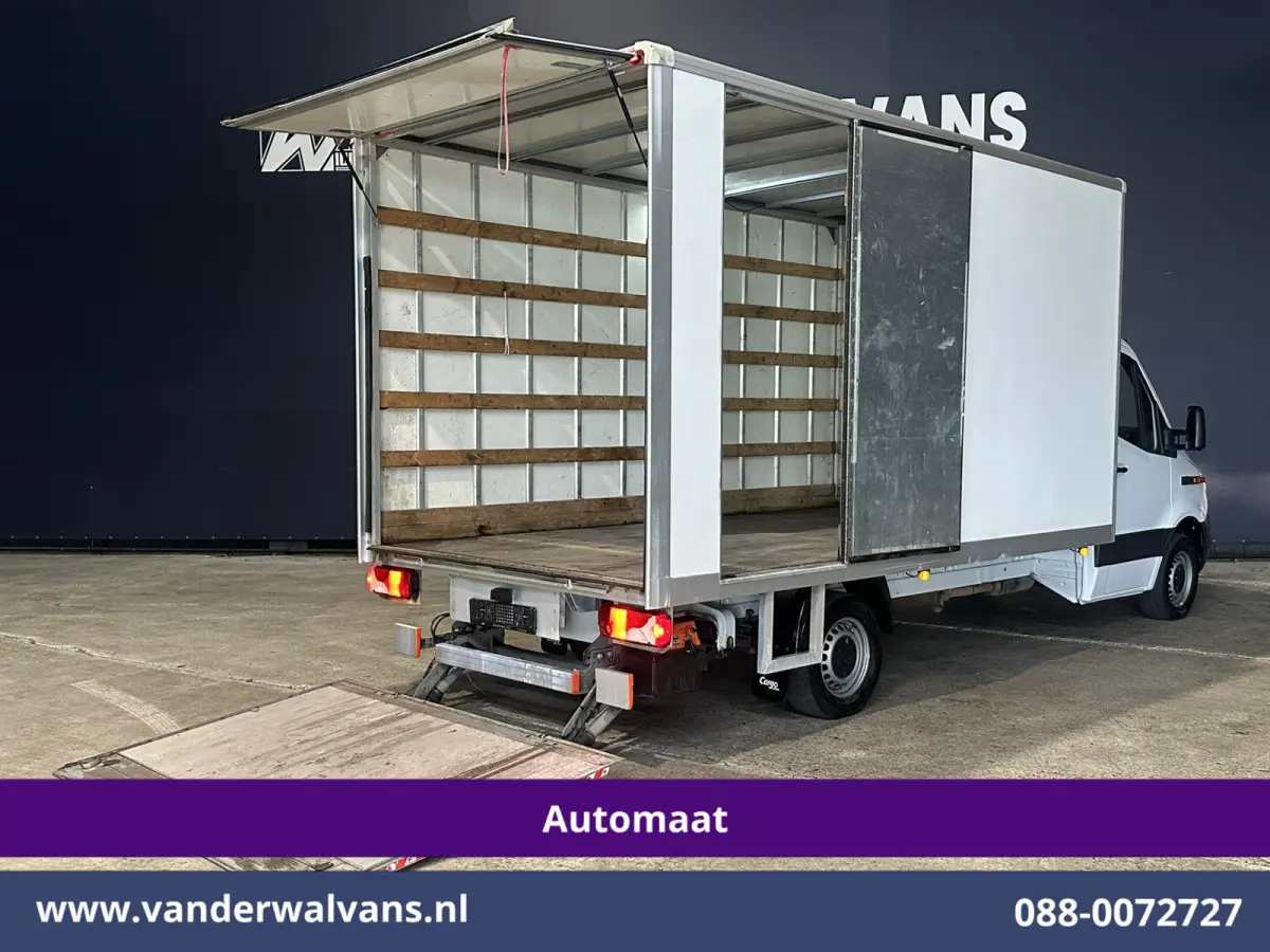 314 CDI 143pk 9G-Tronic Automaat Bakwagen 22m3 KUUB Laadklep Zijdeur Euro6 Airco | LAT om LAT | Leder Bijrijdersbank