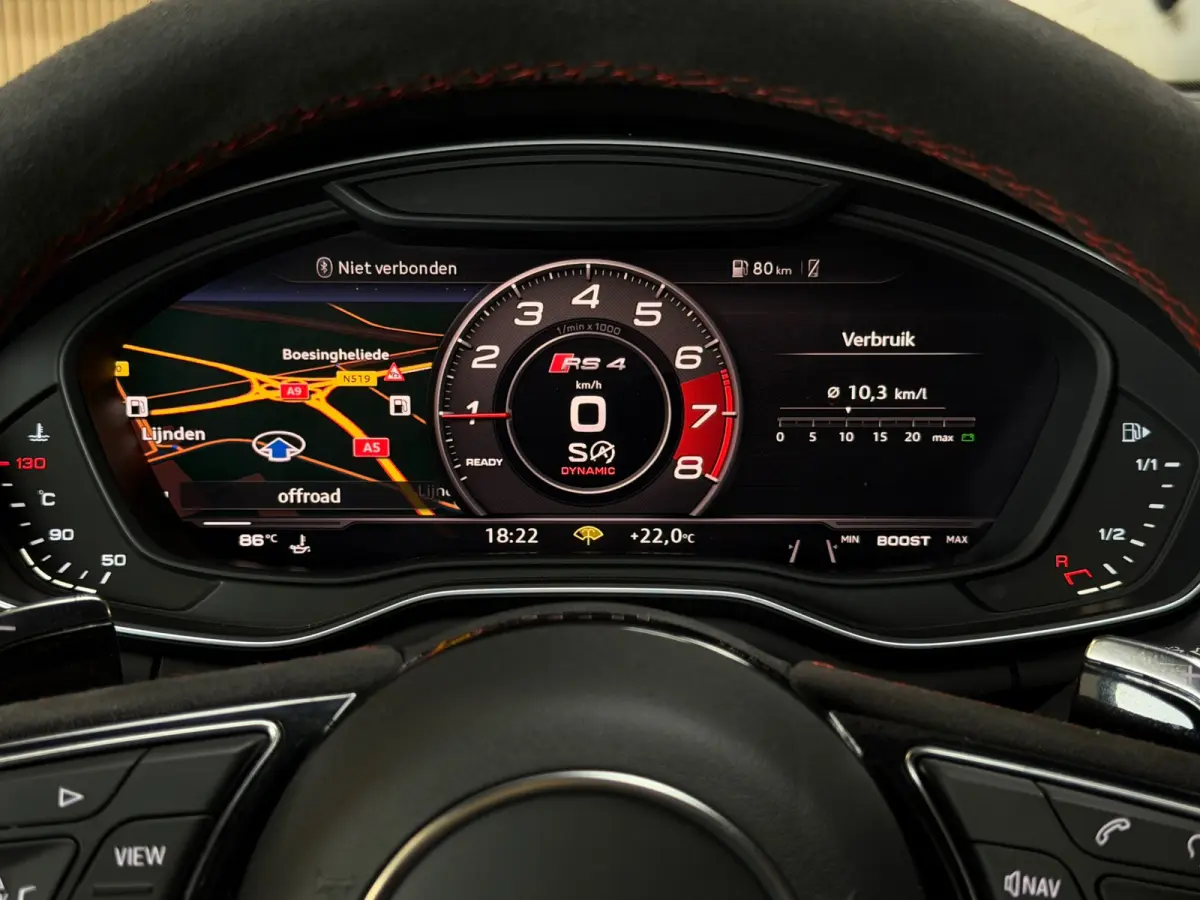 2.9 TFSI RS 4 quattro PANO|B&O|HuD|360 CAMERA|DYNAMIC|MATRIX|MEMORY|KEYLESS|20 INCH|450PK|SFEERVERLICHTING|BOMVOL!