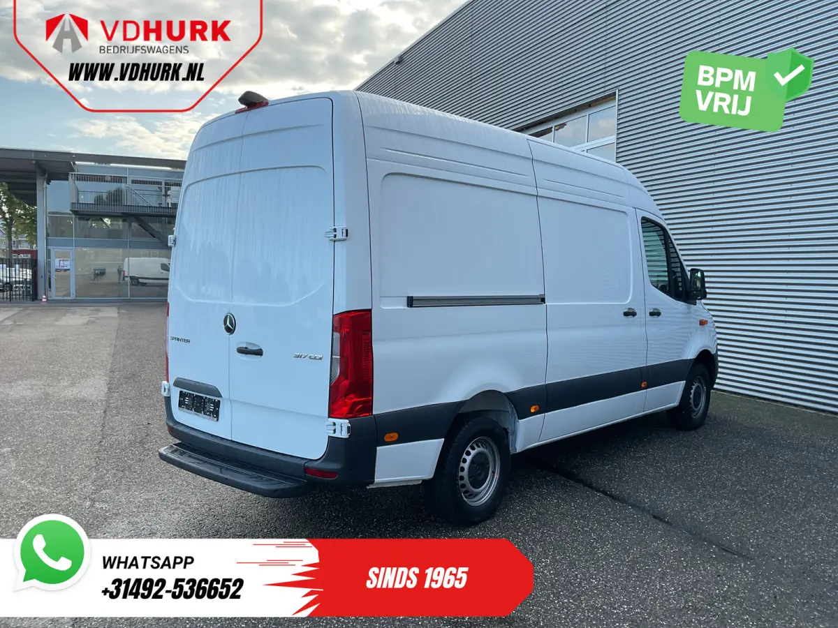 317 CDI L2H2 Aut. LED/ 270Gr.Deuren/ Stoelverw./ Gev.Stoel/ Navi/ Airco/ Camera/ Cruise/ PDC