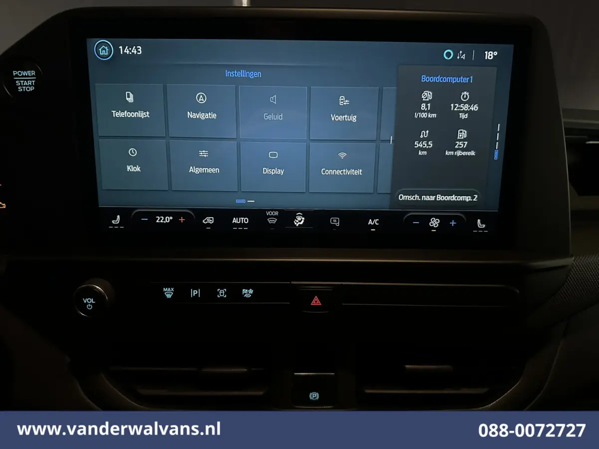 2.0 TDCI 136pk L1H1 Euro6 Airco | Camera | Navigatie | Apple Carplay | LED | Cruisecontrol Android Auto, Verwarmde voorruit, Parkeersensoren, Stoelverwarming, Bijrijdersbank, 2590kg trekverm