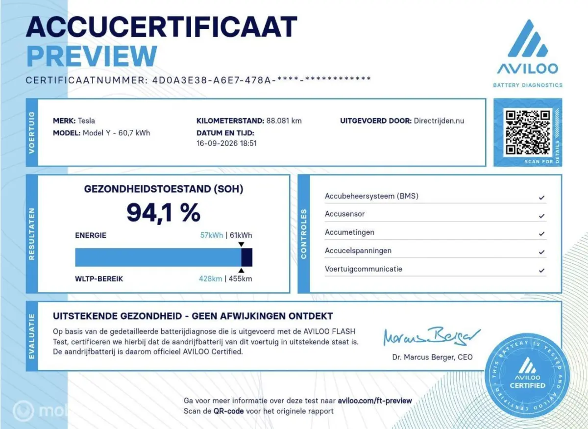 Standard Range | Trekhaak | SOH 94% | netjes!