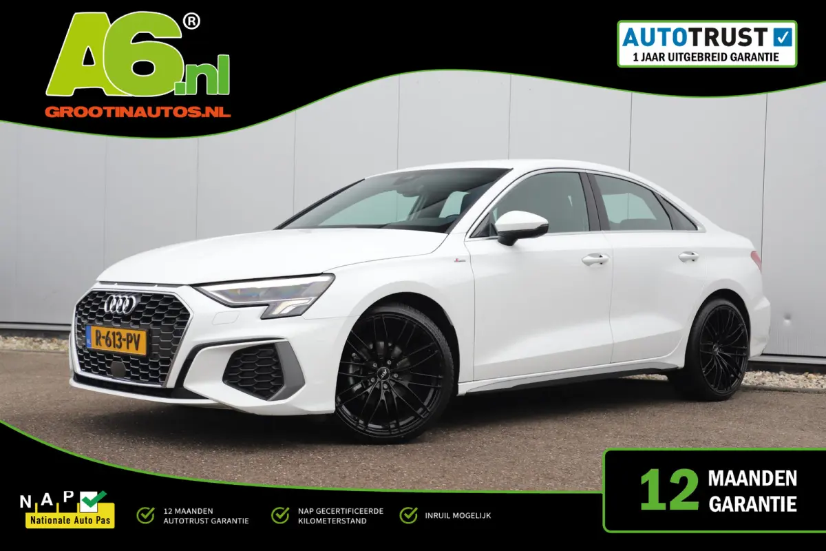 30 TFSI S edition Automaat 19 inch ABT Velgen RS Zetels Rode Stiksels Navigatie Carplay Adaptive Cruise Rijstrooksensor Parkeersensor 2X S-Line