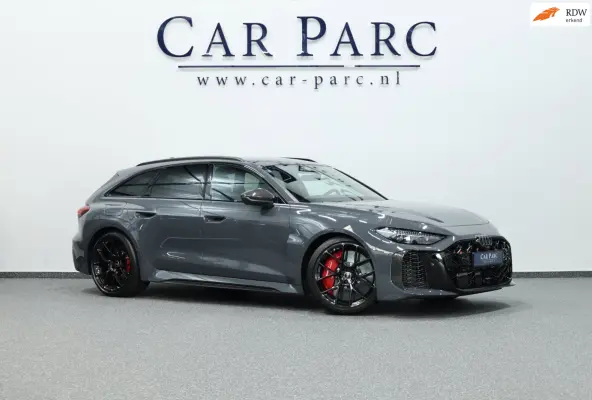 RS5 Avant 2.9 TFSI e-hybrid quattro 640+PK KERAMISCH/CARBON/B&O//PANO/LEER+S.VERKOELING+MASSAGE/21"/360/ACC/FABRIEKSGARANTIE!