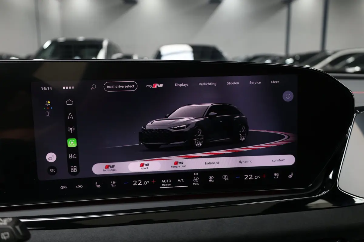 RS5 Avant 2.9 TFSI e-hybrid quattro 640+PK KERAMISCH/CARBON/B&O//PANO/LEER+S.VERKOELING+MASSAGE/21"/360/ACC/FABRIEKSGARANTIE!