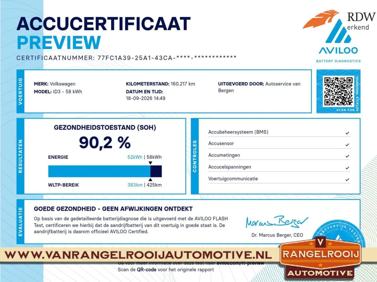 First Plus 58 kWh, trekhaak, IQ-light, ACC, stoel- / stuurverw., 90% SOH