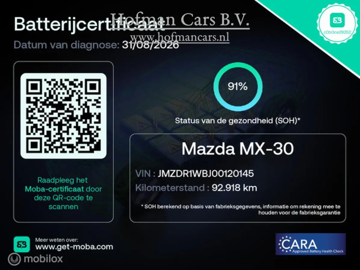 e-SkyActiv 145 | 36 kWh | SOH 91% | Interieurpakket | Half Leder | HUD