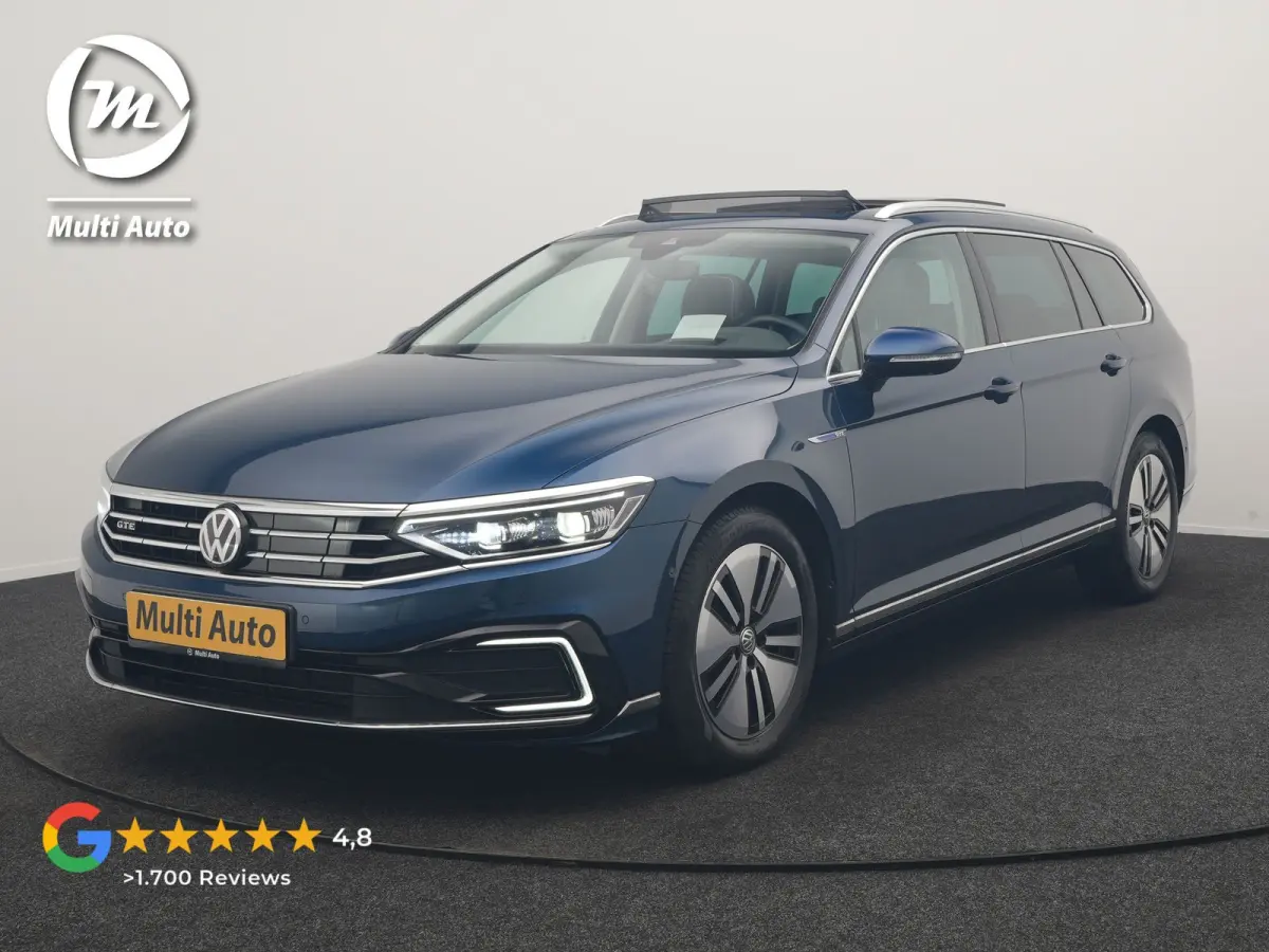 1.4 TSI PHEV GTE Business 218pk Dealer O.H. | Trekhaak Af Fabriek | Panodak | Head Up | Adaptive Cruise | 360 Camera | Dynaudio | Lederen Sportstoelen Memory & Massage | IQ Light | Stoelen &