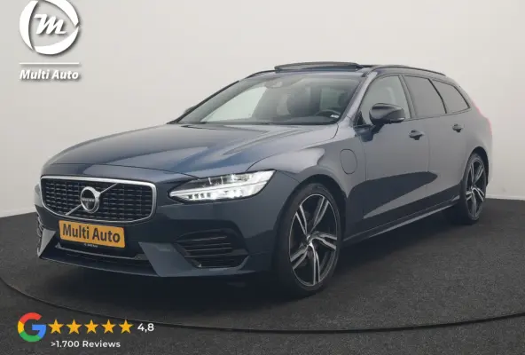 T8 AWD R-Design PHEV 394pk Dealer O.H. | Trekhaak Af Fabriek | Four C Luchtvering | Panodak | Adaptive Cruise | Head Up | 360 Camera | Bowers & Wilkins | Lederen Sportstoelen Massage & Venti