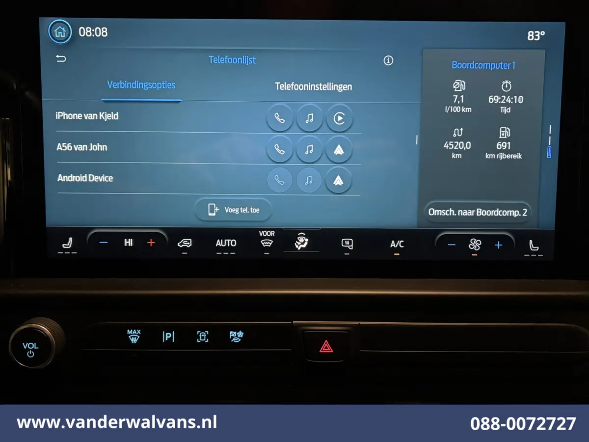 2.0 TDCI 136pk L2H1 Euro6 Airco | Camera | LED | Apple Carplay | Cruisecontrol | 2500kg Trekhaak LM Velgen, Android Auto, Verwarmde voorruit, Stoelverwarming, Parkeersensoren, Bijrijdersbank
