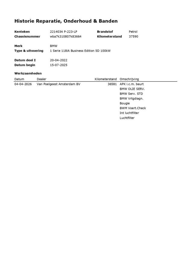 118i Business Edition 1e-Eig. & Dealer-Onderh. BOVAG-Garantie. NL-Auto.