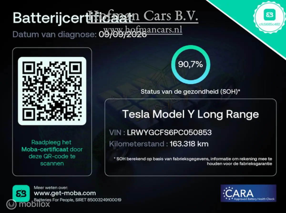 RWD 58 kWh LFP | SOH 90,7% MOBA | Supercharging | Ryzen | Warmtepomp