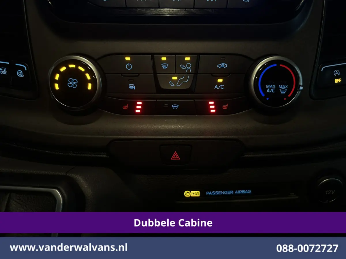2.0 TDCI 130pk Automaat L2H1 Dubbele Cabine Euro6 Airco | 6-Zits | Camera | Navigatie | Apple Carplay | LED Android Auto, Adaptieve Cruisecontrol, Stoelverwarming, Verwarmde voorruit, Trekha