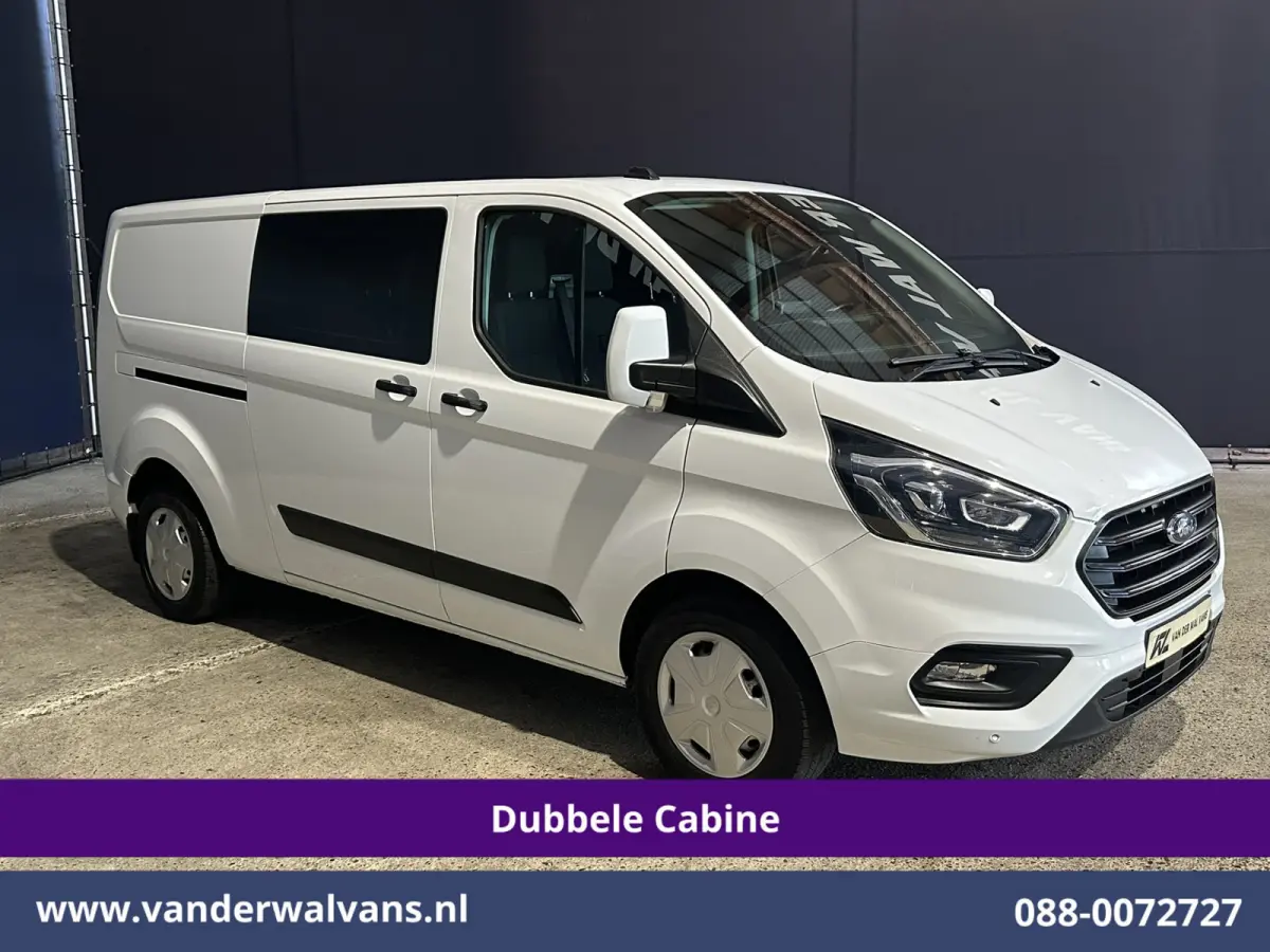 2.0 TDCI 130pk Automaat L2H1 Dubbele Cabine Euro6 Airco | 6-Zits | Camera | Navigatie | Apple Carplay | LED Android Auto, Adaptieve Cruisecontrol, Stoelverwarming, Verwarmde voorruit, Trekha