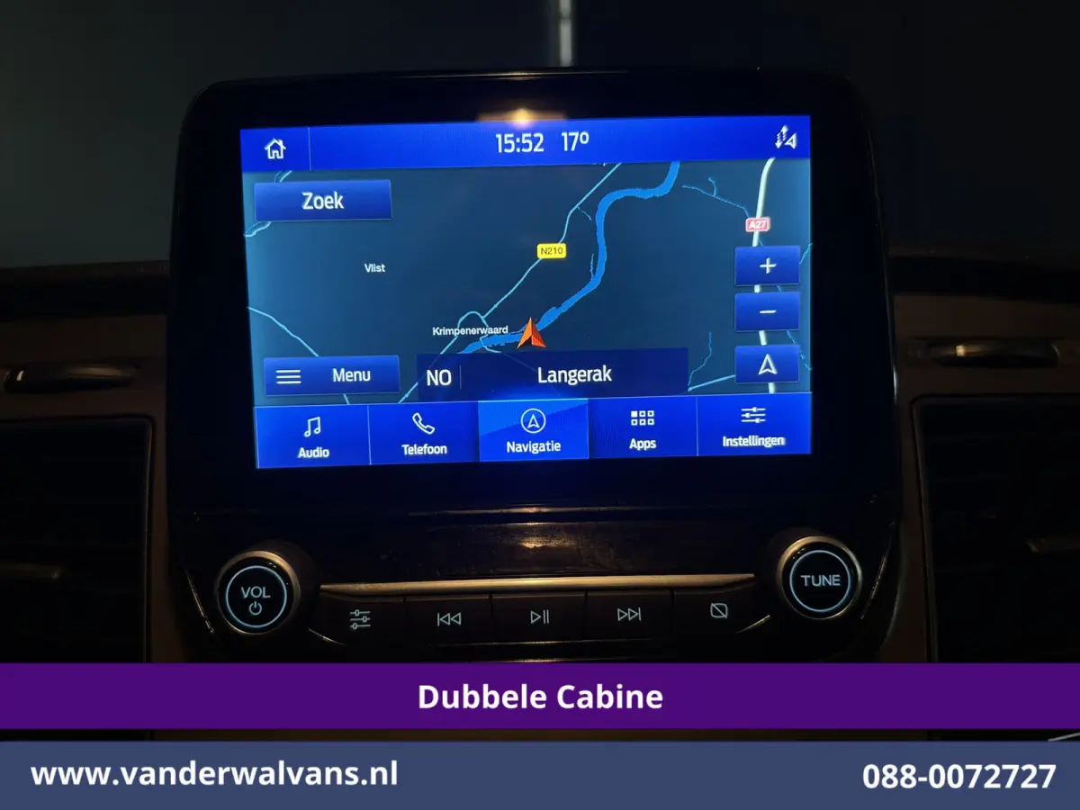 2.0 TDCI 130pk Automaat L2H1 Dubbele Cabine Euro6 Airco | 6-Zits | Camera | Navigatie | Apple Carplay | LED Android Auto, Adaptieve Cruisecontrol, Stoelverwarming, Verwarmde voorruit, Trekha