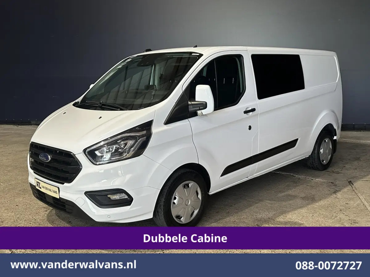 2.0 TDCI 130pk Automaat L2H1 Dubbele Cabine Euro6 Airco | 6-Zits | Camera | Navigatie | Apple Carplay | LED Android Auto, Adaptieve Cruisecontrol, Stoelverwarming, Verwarmde voorruit, Trekha
