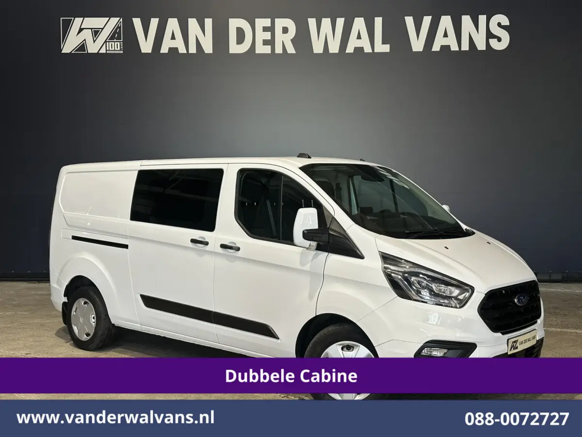 2.0 TDCI 130pk Automaat L2H1 Dubbele Cabine Euro6 Airco | 6-Zits | Camera | Navigatie | Apple Carplay | LED Android Auto, Adaptieve Cruisecontrol, Stoelverwarming, Verwarmde voorruit, Trekha