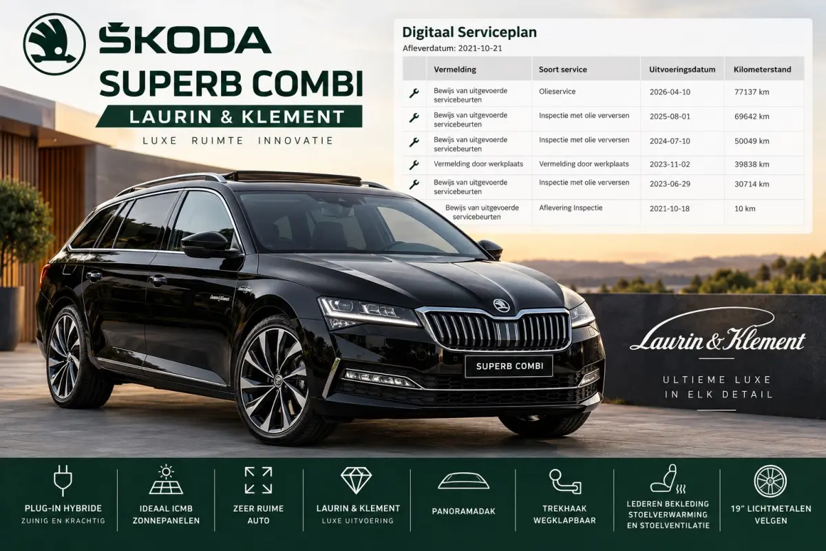 Laurin & Klement 1.4 TSI iV PHEV | Panoramadak | Trekhaak | Leder | Canton |