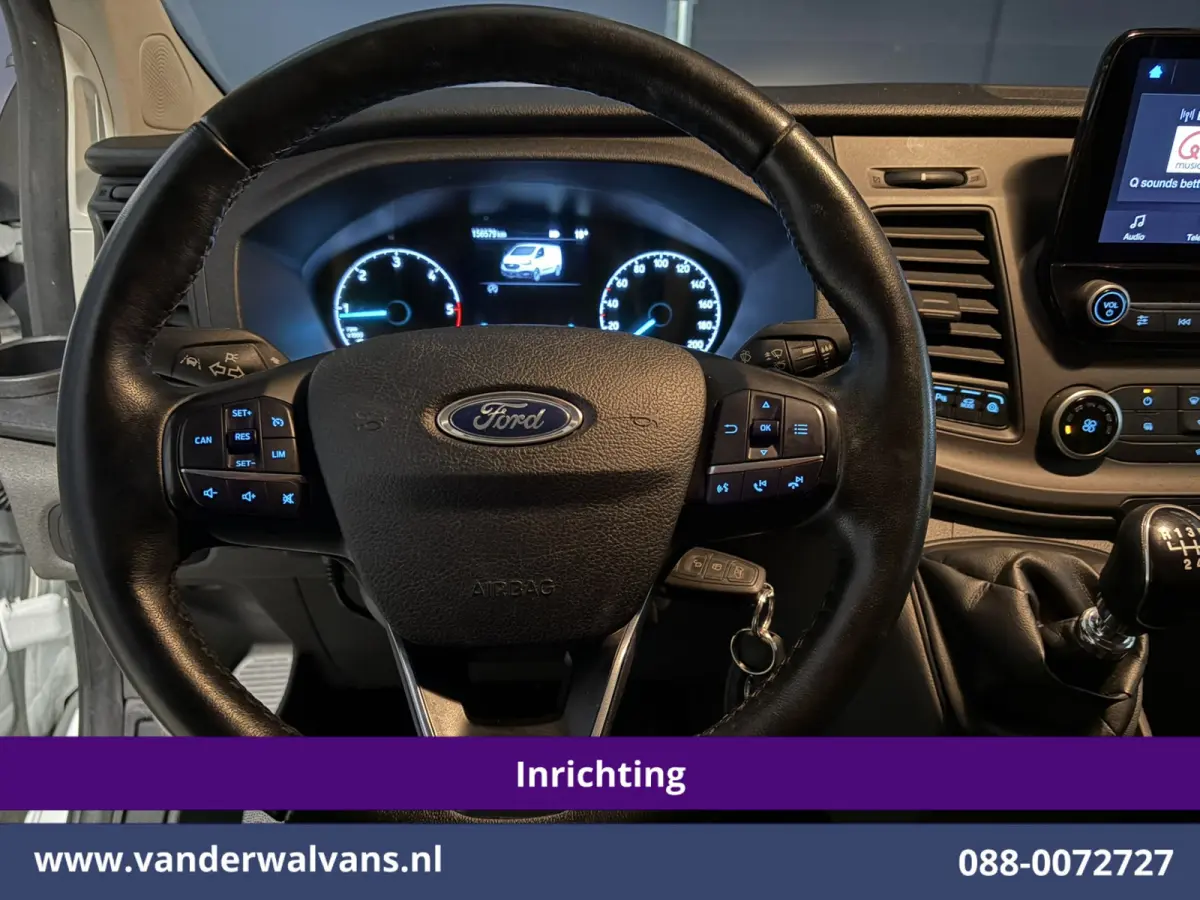 2.0 TDCI 130pk L2H1 inrichting Euro6 Airco | Camera | LED | 2800kg Trekhaak | Omvormer | Apple Carplay Cruisecontrol, Android Auto, Verwarmde Voorruit, Parkeersensoren, Bijrijdersbank